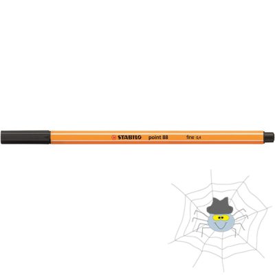 STABILO Point 88 rostirón, tűfilc 0,4 mm - fekete