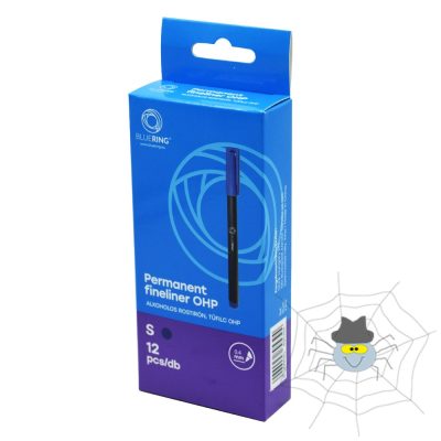  Bluering® S rostirón, tűfilc alkoholos 0,4 mm, OHP - kék