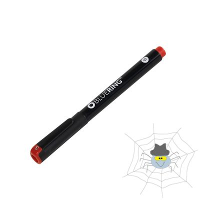 Bluering® S rostirón, tűfilc alkoholos 0,4 mm, OHP - piros