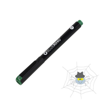 Bluering® S rostirón, tűfilc alkoholos 0,4 mm, OHP - zöld