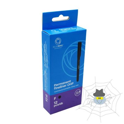 Bluering® F rostirón, tűfilc alkoholos 0,5 mm, OHP - fekete