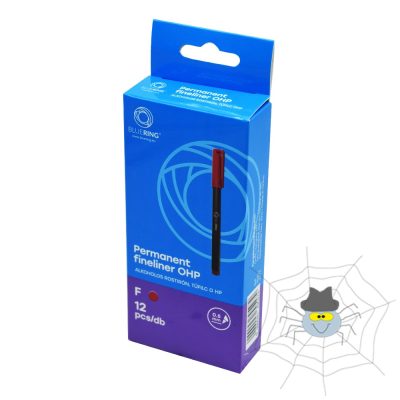 Bluering® F rostirón, tűfilc alkoholos 0,5 mm, OHP - piros