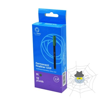 Bluering® M rostirón, tűfilc alkoholos 1 mm, OHP - zöld