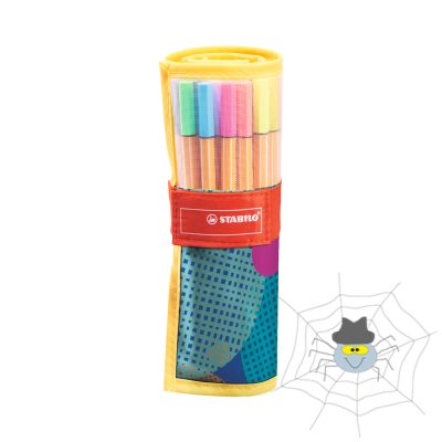 Stabilo Point 88 rostirón, tűfilc készlet, 0,4 mm - 25 klf. szín/készlet