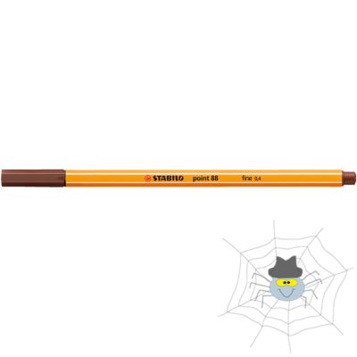 STABILO Point 88 rostirón, tűfilc 0,4 mm - barna