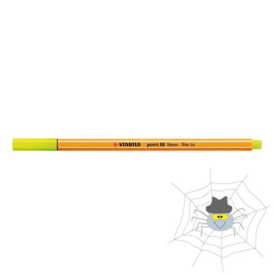 STABILO Point 88 rostirón, tűfilc 0,4 mm - neon sárga