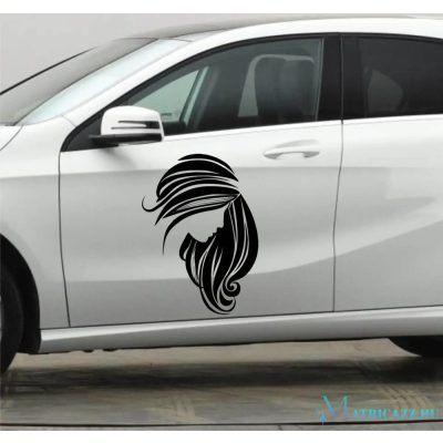 Hajas nő tuning matrica (40x29 cm)