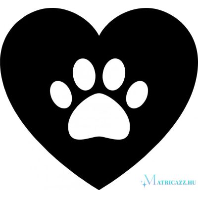 Kutyatappancs a szívben matrica