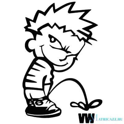 Calvin pisil Volkswagen - Szélvédő matrica