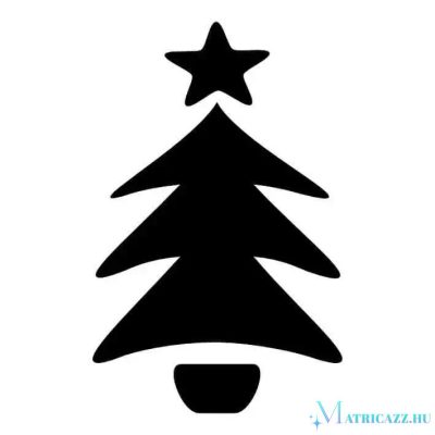 Rajzolt Karácsonyfa matrica