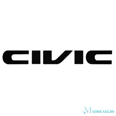 Honda matrica Civic vastag felirat