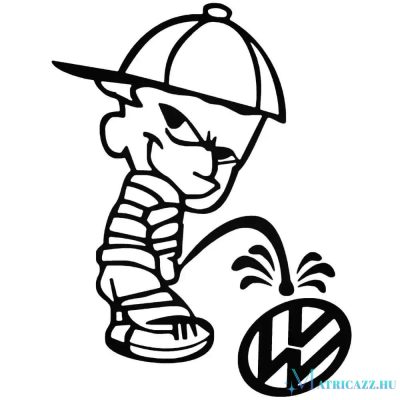 Calvin Pisil VW - Szélvédő matrica