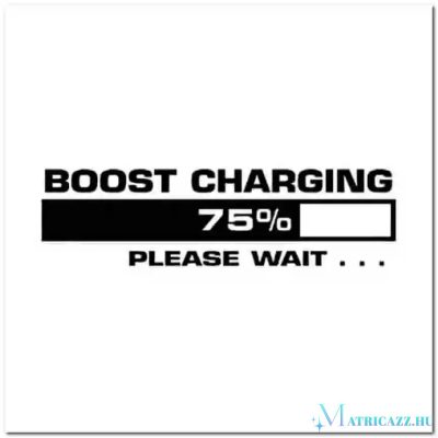 75% Boost Charging - Szélvédő matrica