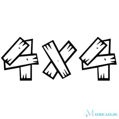 4x4 deszkákból - Szélvédő matrica
