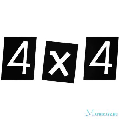 4x4 "13" - Szélvédő matrica