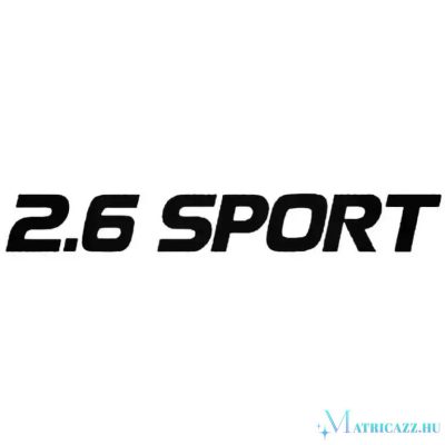 2.6 Sport - Szélvédő matrica
