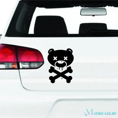 X szemű medve fej matrica