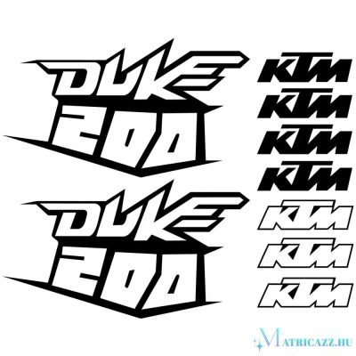 KTM Duke 200 díszes matrica szett