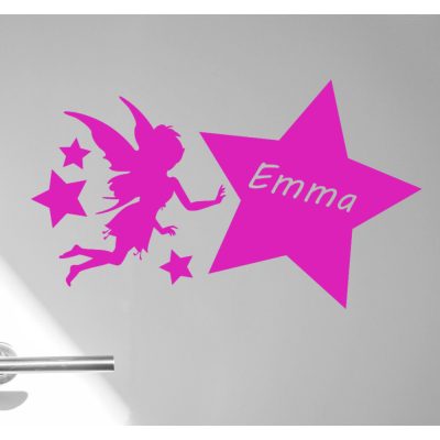 Egyedi neves tündér falmatrica gyerekszobába