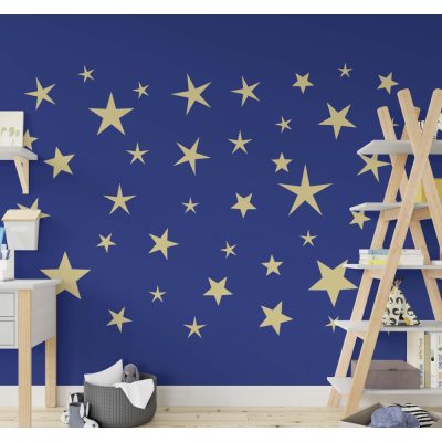 Csillagos dísz gyerekszoba matrica 40 db