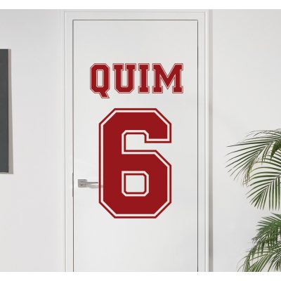 Egyedi neves mezszám matrica