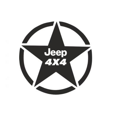 Jeep 4x4 katonai csillag 30 cm
