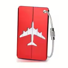 Piros alumínium poggyászcímke bőröndcímke