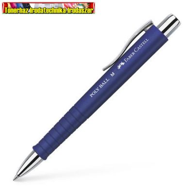 Faber-Castell Poly Ball golyóstoll 0,5 mm, nyomógombos, kék tolltest