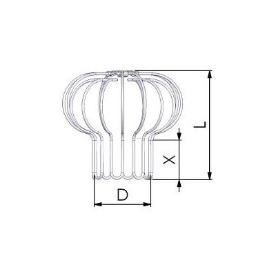 Tricox madárvédő rács kondenzációs gázkéményhez 80-90-100 mm
