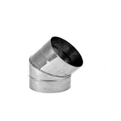 ST Saválló acél füstcső könyök DN140/0,8 mm 45°-os