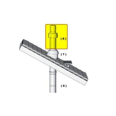 Brilon tetőátvezető kültéri elem kondenzációs gázkéményhez PPs/Alu 80/125