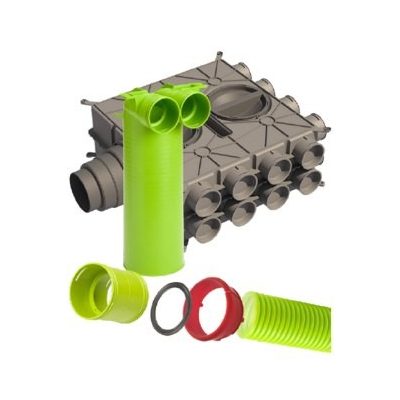 Szellőztető alapszerelési csomag 140-190 m2 függőleges, tetősíkon történői kivezetéssel