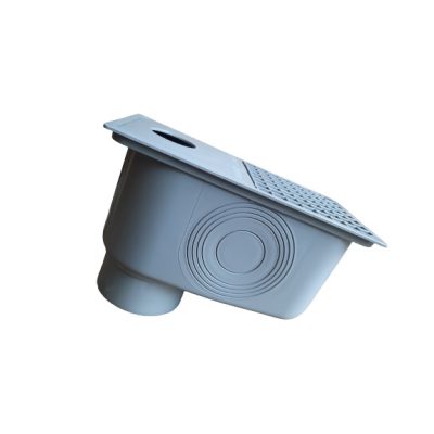 DRT esővíz elvezető ereszcsatorna bekötő akna függőleges kifolyással 298x158/110 szürke