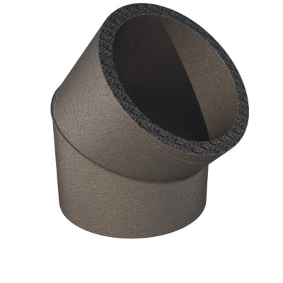 Szigetelt légtechnikai könyök idom 45°-os DN125