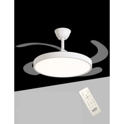 UNIVERSO Ventilátoros lámpa LED 40w 2445lm CCT. DC:30W D1070 x 370mm fehér