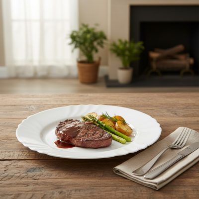 Ebro lapostányér, 25 cm, 6 darabos csomag, opál üveg - Bormioli Rocco opál üveg