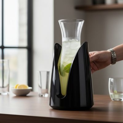 Gyorshűtő kancsó, 1 l, fekete