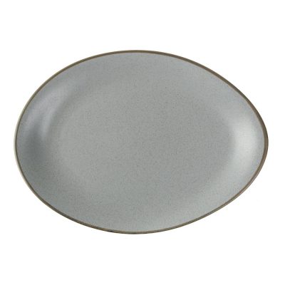 Granito lapostányér, 36x27 cm, alumina porcelán