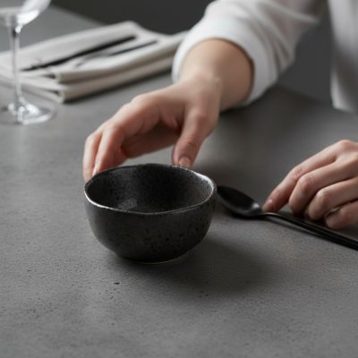 Carbon tálka 90 ml, 8 cm, 6 db-os kemény porcelán