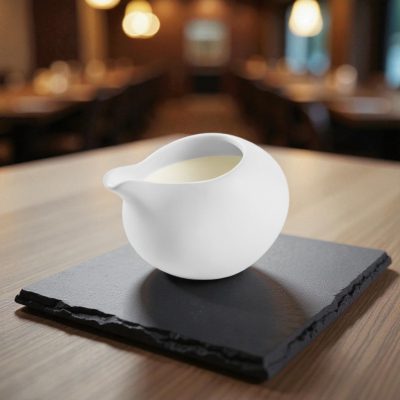 FANCY HOME Stones Tejszíntartó, 0,15 literes, fehér, kerámia