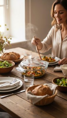 Hőálló jénai tál fedővel, kerek, 32 cm, GrandCHEF