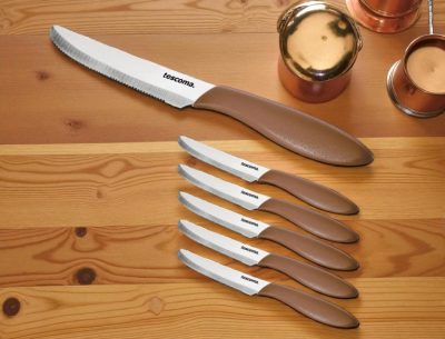 Evőkés, 12 cm, 6 db-os csomag, barna, Presto