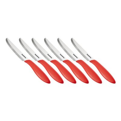 Evőkés, 12 cm, 6 db-os csomag, piros, Presto