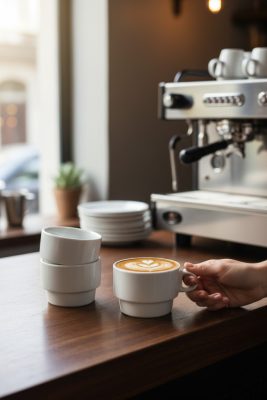 GZ cappuccino csésze, 225 ml-es, 6 db-os csomag, sorolható porcelán