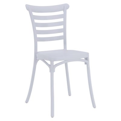 Rakásolható szék, fehér, SAVITO