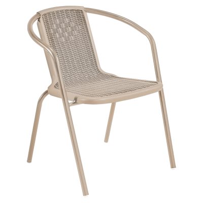 Kerti rakásolható szék, champagne, acél/műanyag, FRENY