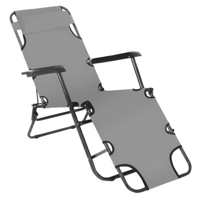 Kerti állítható szék, szürke, REGED