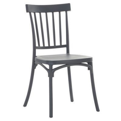 Rakásolható szék, sötétszürke, SAZEN NEW