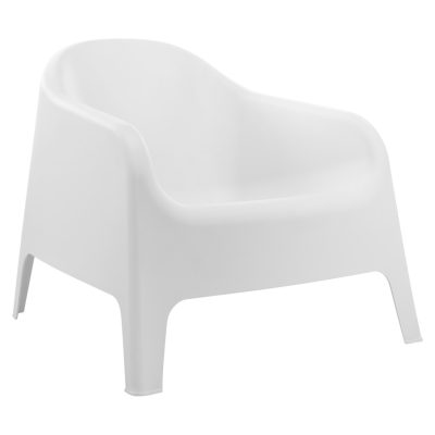 Rakásolható fotel, fehér, műanyag, SOKRA NEW