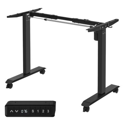 Állítható magasságú elektromos asztalkeret, memória funkcióval, fekete
